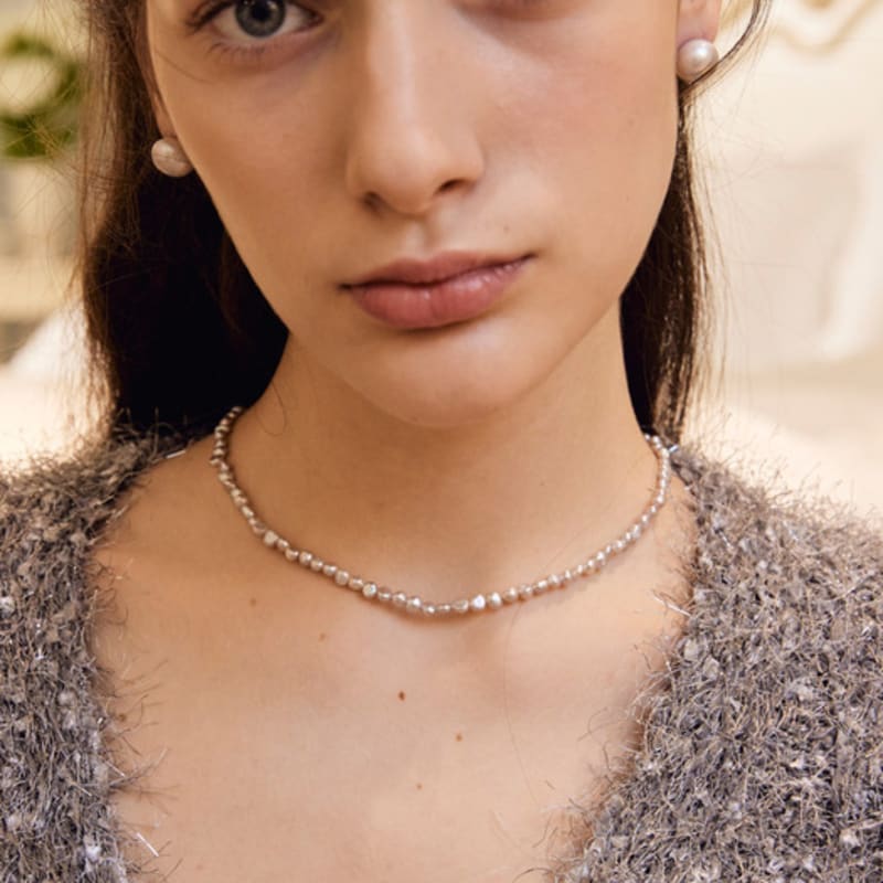 

of Lavishe Mini Molly Pearl Necklace ivory