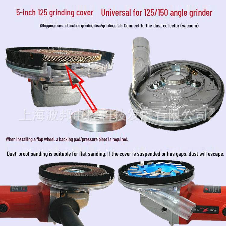 Bobang 125 Dust Collection Cover for 5-Inch Angle Grinder and Stone Polisher