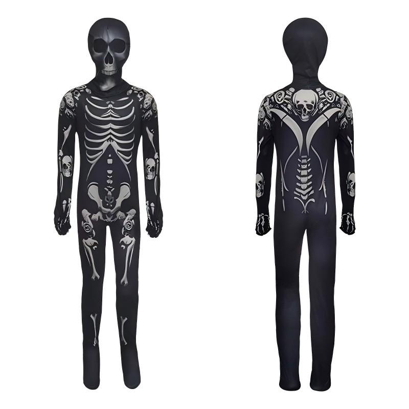 Kinder Halloween Kostüm Skelett Geist Leuchtet im Dunkeln Cosplay Overall Party Bühnenauftritt