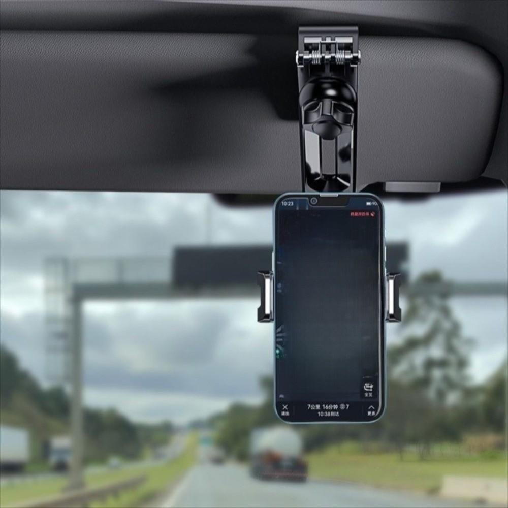 Sun Visor Mount Navigation Stand Retractable Cell Phone Holder  Driving Convenience
