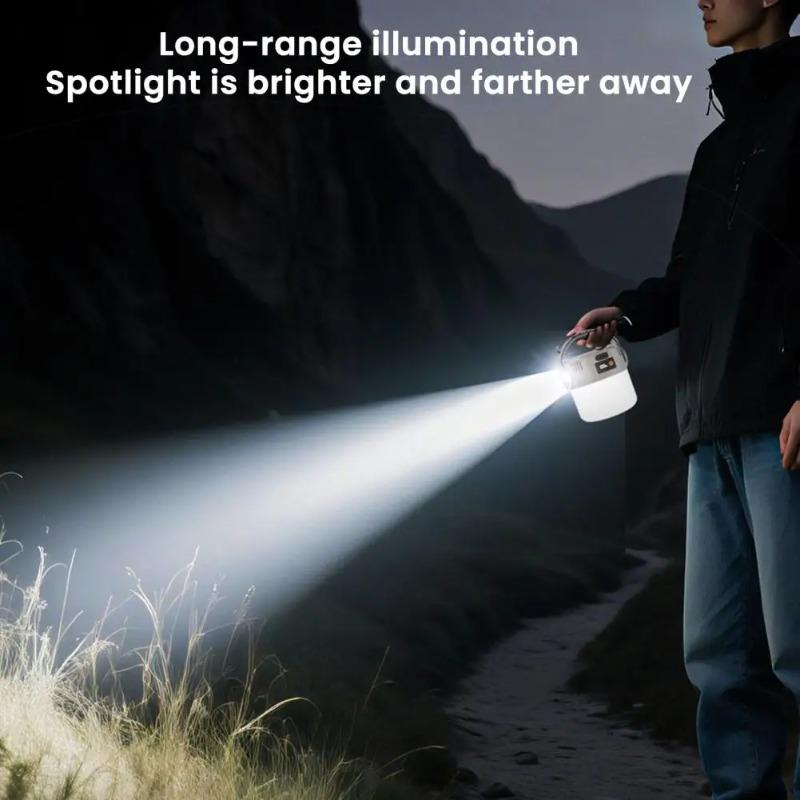 Solar LED COB Camping Lights Lightweight Camping Lantern USB/Solar Rechargeable Waterproof Lamp For Outdoor Home Hiking Night