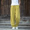 25 Autumn Cotton Linen Women's Literary Patchwork Casual Lantern Pants - Slimming, Versatile Long Trousers