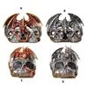 Dragon Skull Figurine for Halloween Resins Statue with Spices Shaker Display Stand Rack Kitchen Decoration for Collectors