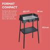 Barbecue électrique sur pieds - SEVERIN - PG8594 - 2000 W - Surface de cuisson 38 x 22 cm - Thermostat réglable - Noir