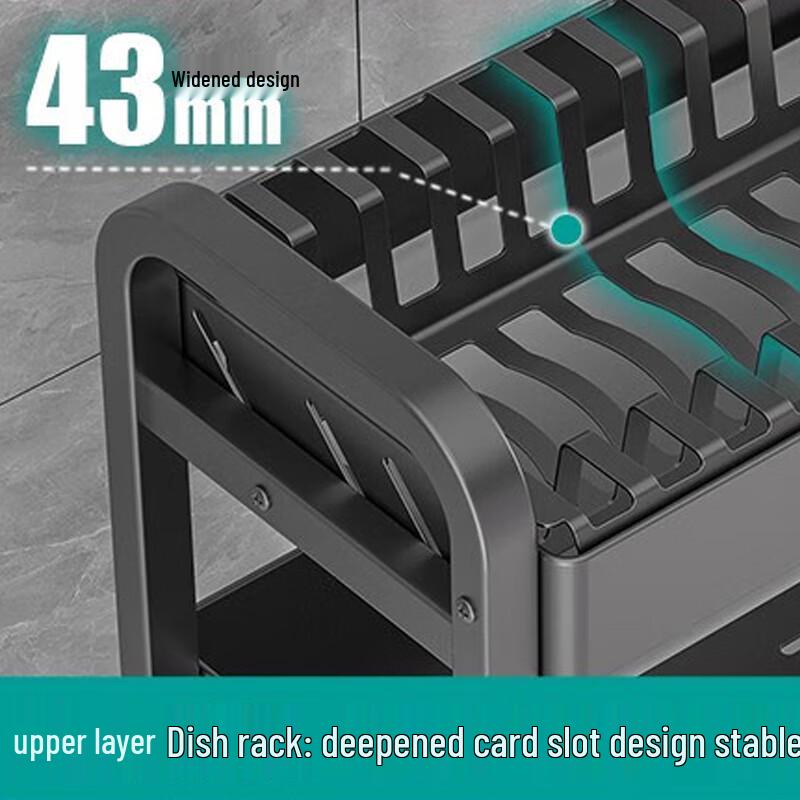 Multifunctional Aluminum Kitchen Countertop Dish Drying Rack