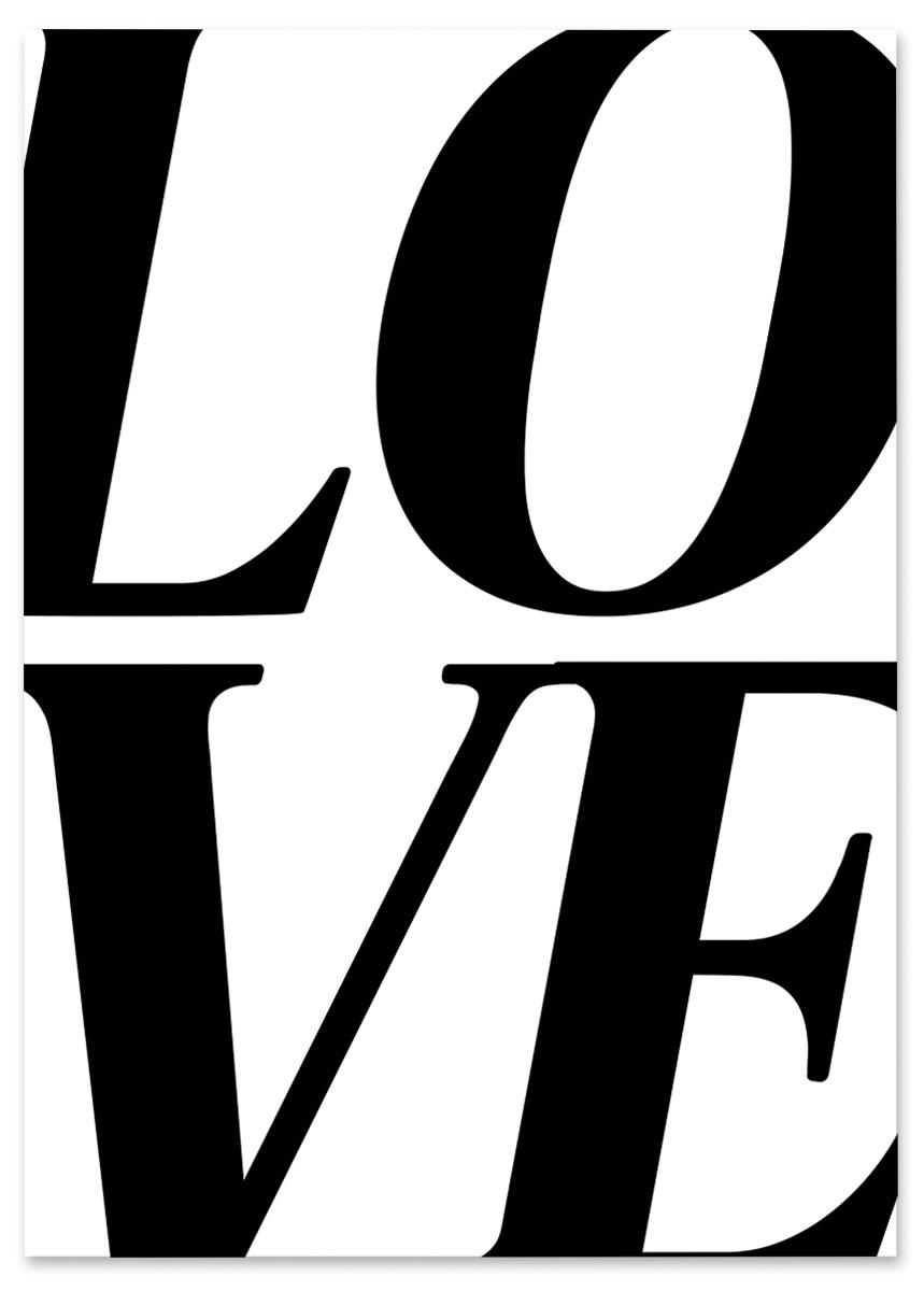 

Plakat napis love 30x40 cm