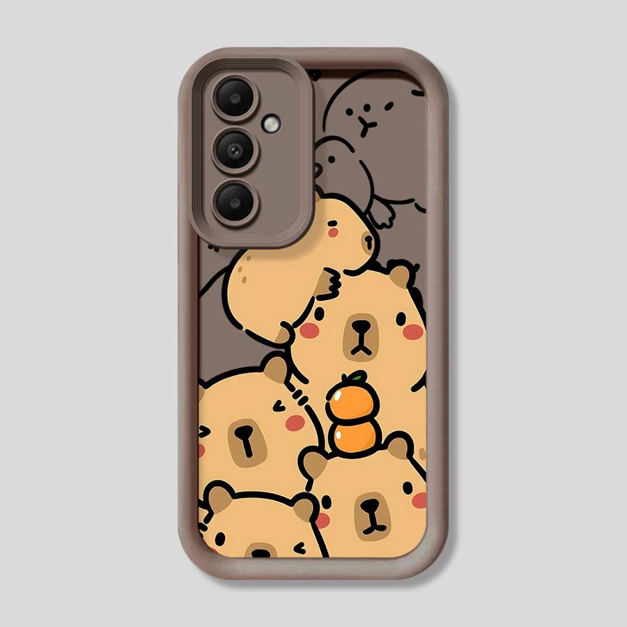 Soft TPU Phone Case for Samsung Galaxy A32 A31 A52 A22 A23 A54 A21s A53 A34 A73 A25 A26 A24 Cute Capybara