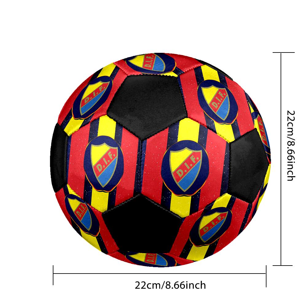 Pallone da Calcio Djurgårdens IF, colorato, adatto a tutte le età, cucito a macchina, materiale PVC, qualità da competizione, durevole e ad alto rimbalzo
