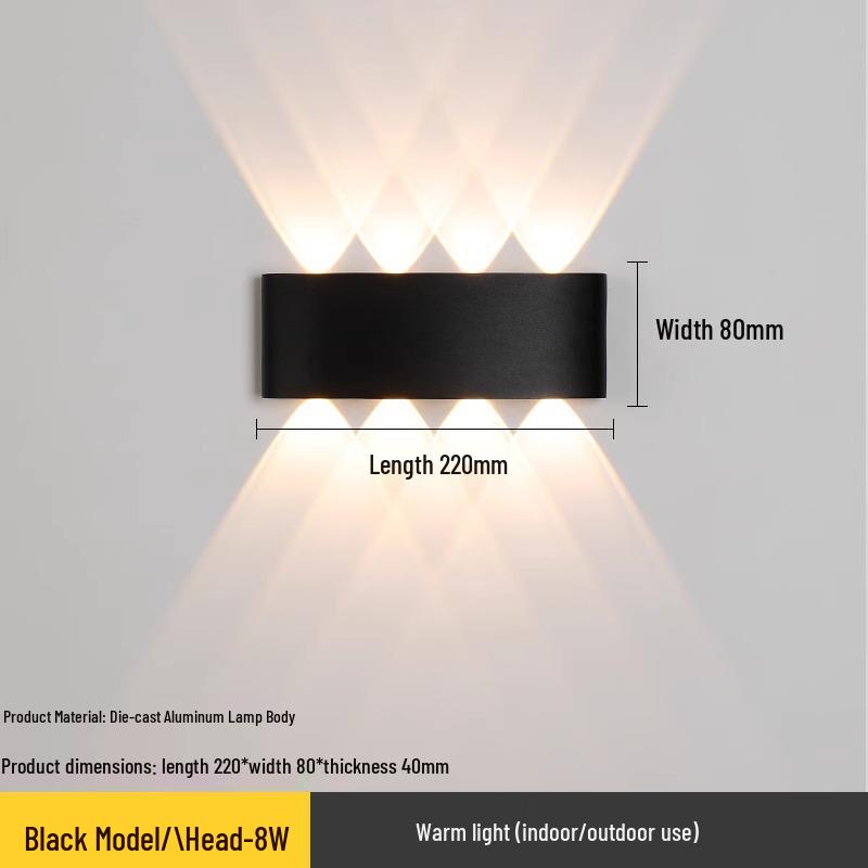 Ultra-Thin LED Waterproof Wall Light: Balcony, Hallway, Staircase, Corridor Spotlight with Colorful Single-Head Design for Bedside or KTV.