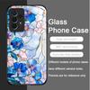 Luxury Flower Marble Texture Tempered Glass Phone Case for Samsung Galaxy S25 Ultra S24 S23 Plus S22 S21 S20 FE A56 A55 5G Cover