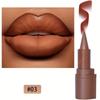 2-in-1-Lipliner und Lippenstift, mattes Finish, wasserfester Lippenstift, leicht aufzutragen, hochpigmentierter Lipgloss, Braunton, Kreideform, Lippen-Make-up-Kosmetik
