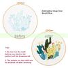 3Sets Beginner Embroidery Set Flower Embroidery Set for Adult with Instruction Pattern Hoop Thread Scissors and Needle