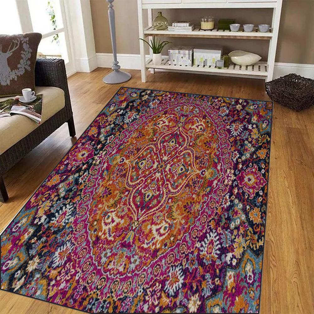 

1pc Exquisite and Light Luxury Carpet Circle Large Mat Kitchen Living Room Bedroom for Outdoor Patio Garden Home Rug Decoration 50X80CM