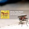4-40Rolls Fly Sticky Paper Strong Glue Strip Flying Insect Bug Mosquitos Catcher Double Sided Flying Insect Catching Pest Contro