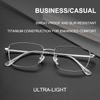 Ultra-light Retro Semi-Titanium Glasses Frame Stylish and Versatile Women's Eyeglasses Business and Casual Wear Square Eyewear