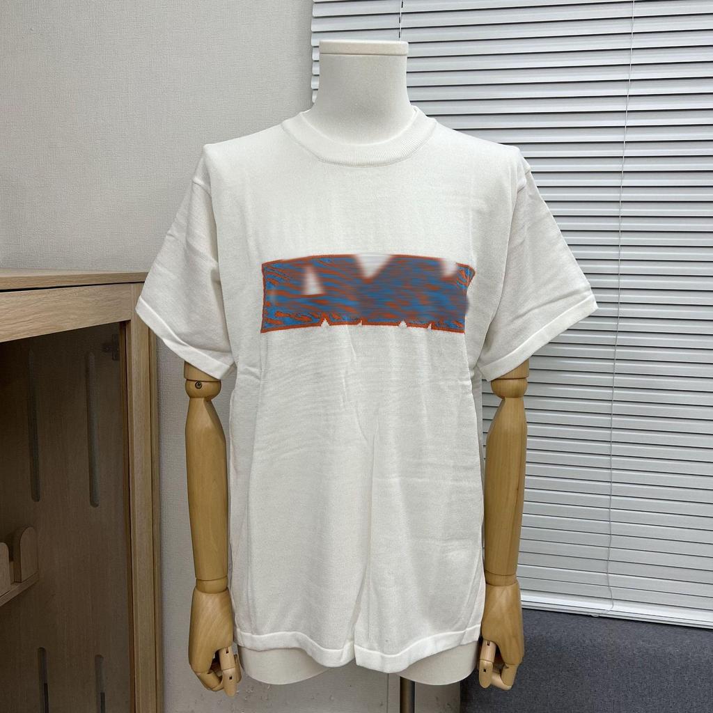 Edition 2025 Spring/Summer Trendy Jacquard Brand Logo Knit Unisex Short Sleeve