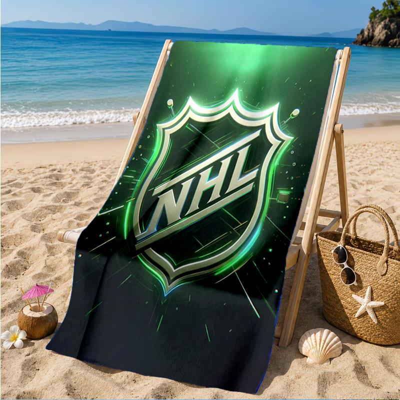 Nhl Hockey League Emblem Beach Towel, Super Soft Microfiber, Perfect Gift for Her/Him, Birthday, for Pool, Beach, Travel, Decor Beach Party
