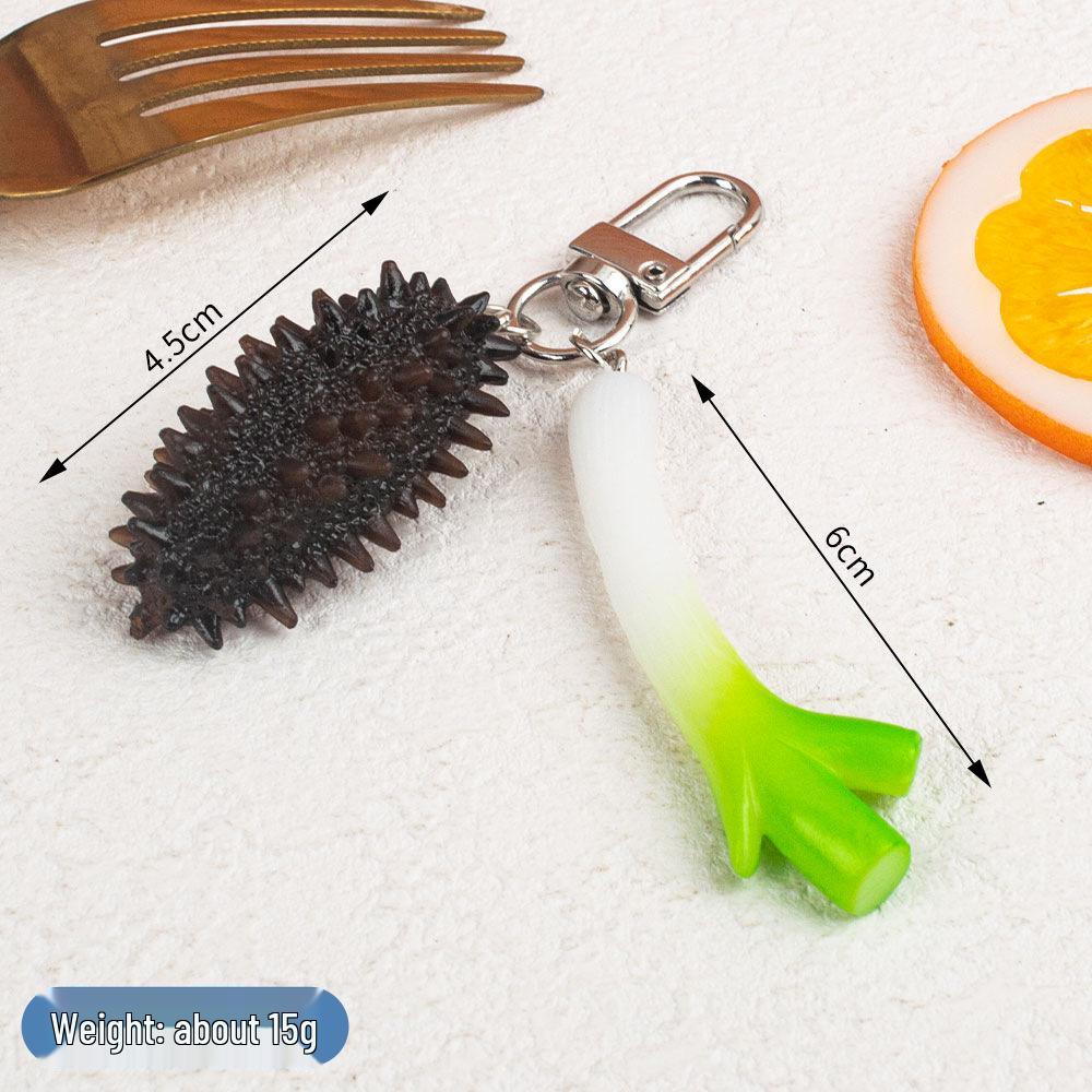 Miniature Food Keychain: Fruit, Vegetable & Beef DIY Backpack Pendant Toy