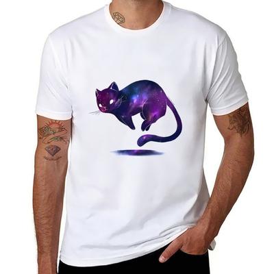Galaxy Cat T-Shirt T Shirts with Prints Man T Shirt Luxury T-Shirt