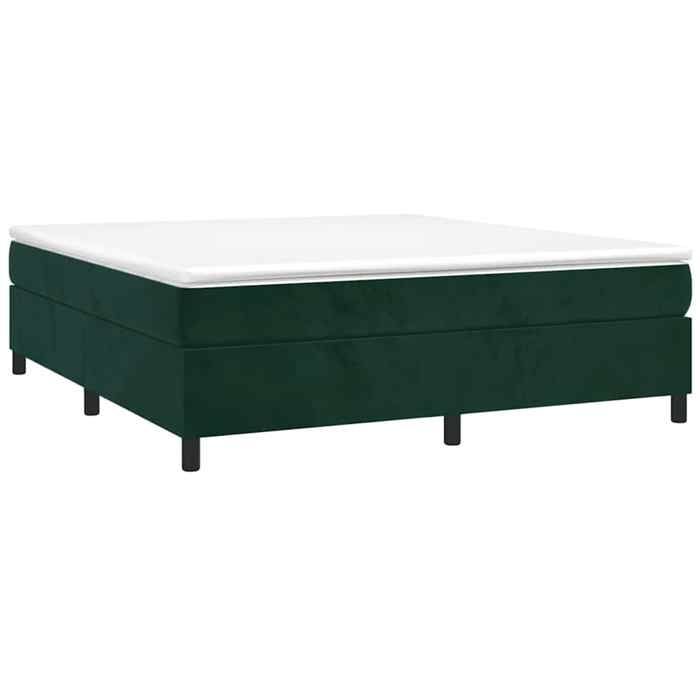 Cadre de lit avec matelas - Maison Exclusive - Vert foncé - 200x200cm - Velours doux
