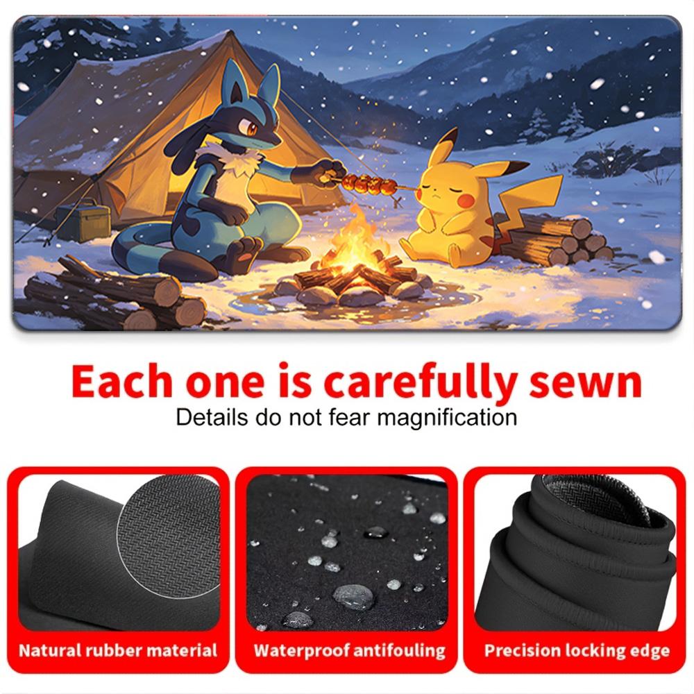 Pokemon Ash Squirtle Aurora Ice Cave Gaming Desk Mat NonSlip Washable Mouse Pad 30x80x0.2cm