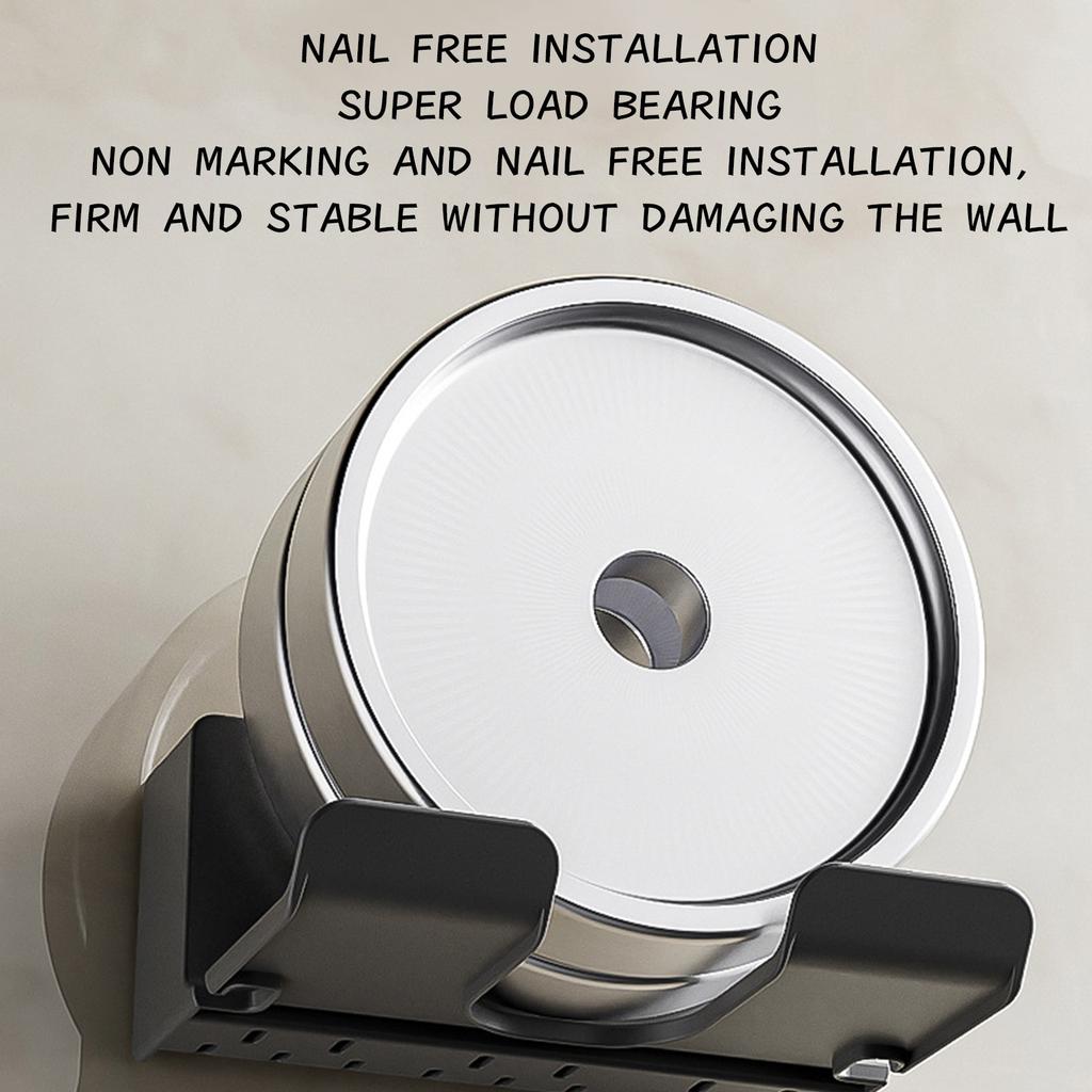 Bathroom Hair Dryer Storage Organizer Rack Comb Holder Wall Mounted Stand Self Adhesive Hair Dryer Holder With Plug Clip