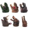 Crocodile Head Gloves Soft Rubber Hand Puppet Realistic Dinosaur Head Model Arm Size Head Puppets