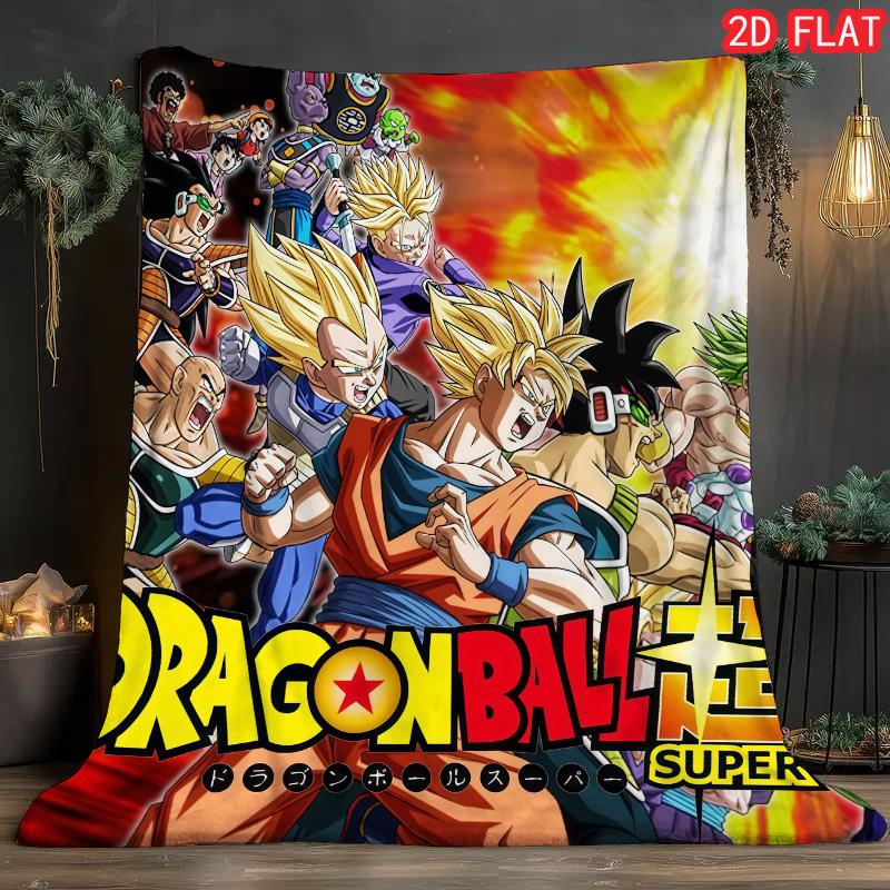 Dragon Ball Stylish Home Blanket Printed Flannel Warm Blanket for Modern House Decor THW