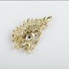 Fashion Rhinestone Crystal Plants Leaf Brooches For Women Clothing Coat Jewelry Accessries Gifts