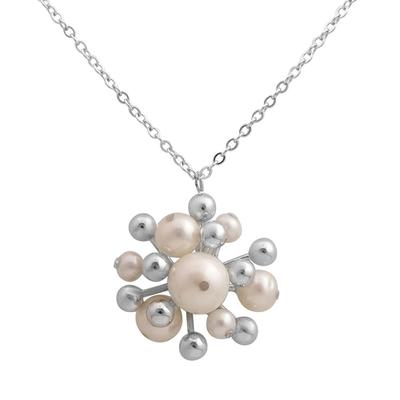 Collier en argent avec perles naturelles, poids de l'article 8,07 g (2185208)