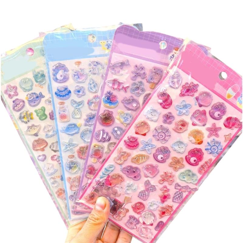 3D Puffer Sticker,Embossed Bubble Sticker Removable Funny Decorative Sticker for Crafts Scrapbooking Bullets Journal