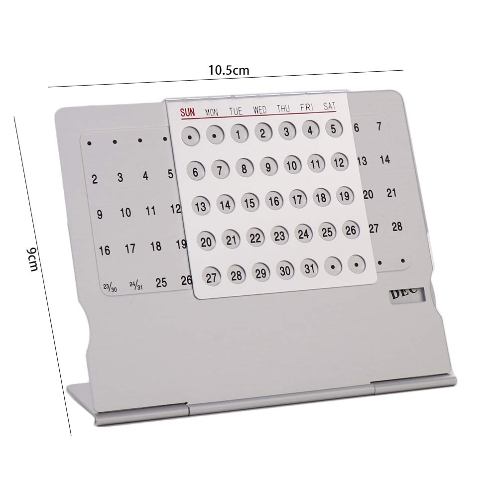Zinc Zinc Alloy Desk Decor For Home English 100 Years Calendar Perpetual Calendar Metal Calendar Calendar