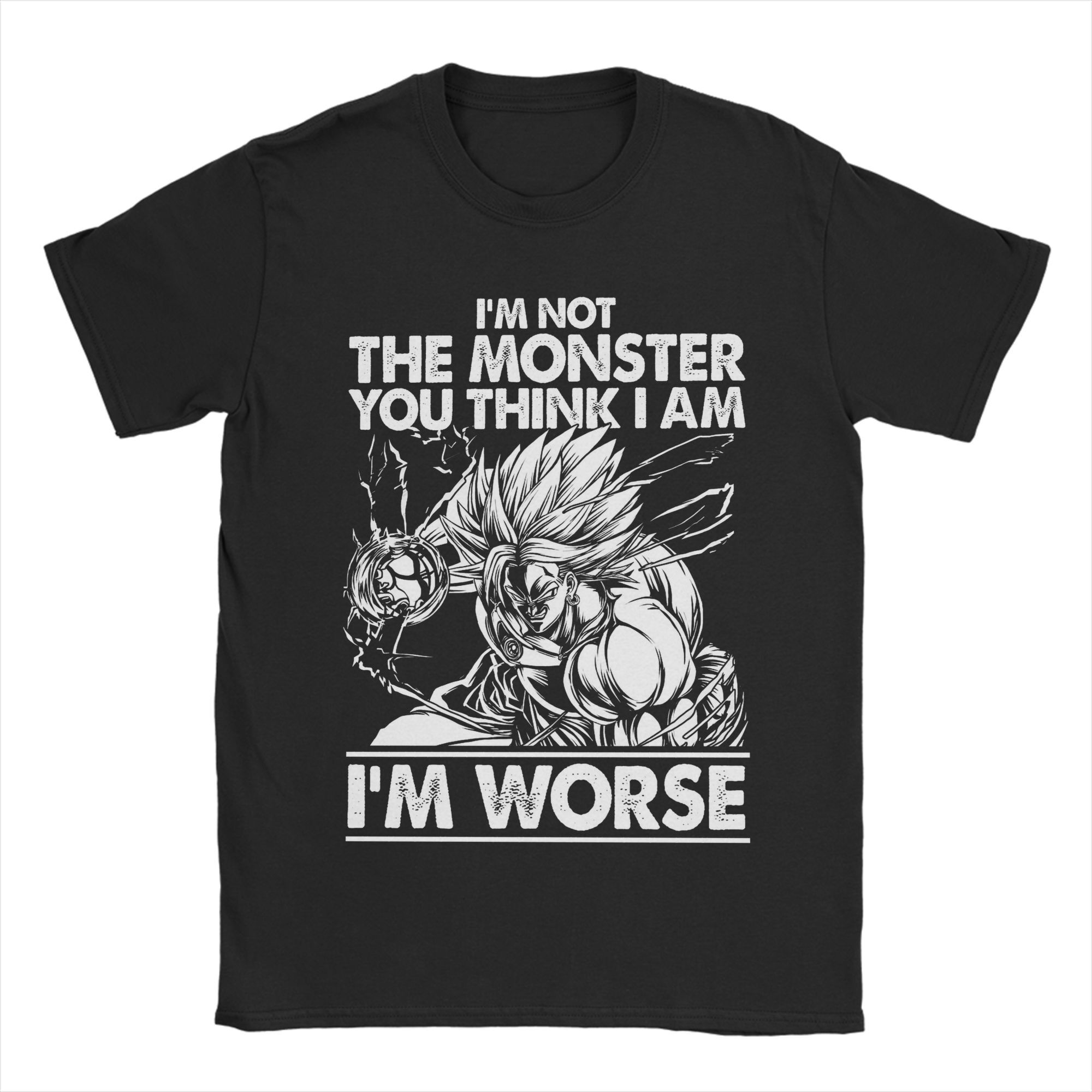 GUOYAN TOP Dragon Ball Vaderdag T-shirts Super Saiyan Papa Humor Puur Katoen T-shirt Ronde Hals Korte Mouw T-shirts Kleding Tops 2XL