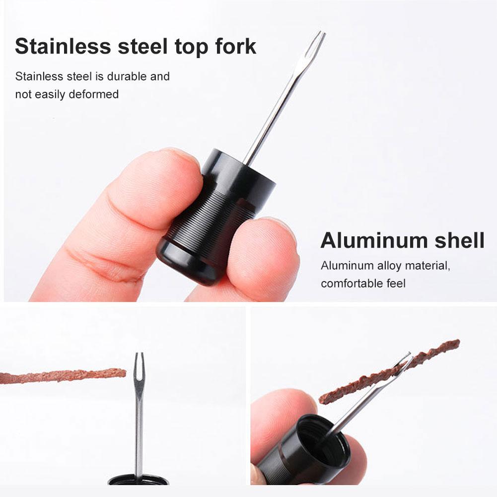 Portable Original Bicycle Tubeless Tire Repair Tool 5PCS Set Tyre Drill Puncture For Urgent Glue Free Repair Rubber Stripes