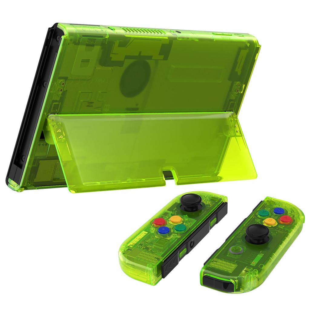 Není hlavní jednotkou Zadní deska z průhledného materiálu pro spínač eXtremeRate kompatibilní s OLED PC spínačem Zadní spínač kompatibilní s Switch OLED Joycon