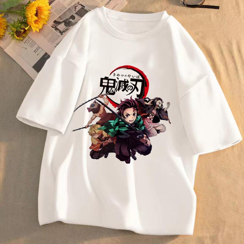 Demon Slayer Anime T-shirt Kimetsu No Yaiba Unisex Pattern T-shirt Summer Casual Cartoon Streetwear Anime Fashion Gift