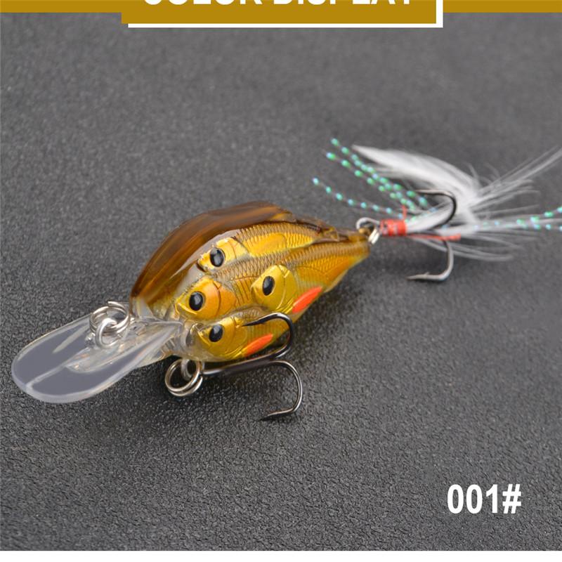 

FTK 1/4 шт., 8-мерная приманка для плавания, 7 см, 6 г, пластиковые бионические качели, рыболовные снасти 1pcs жёлтый