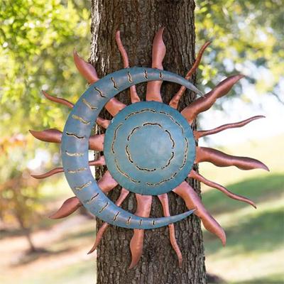 Iron Art Moon and Sun Wall Decoration Art Decoration Metal Crafts Home Courtyard Decoration Pendant