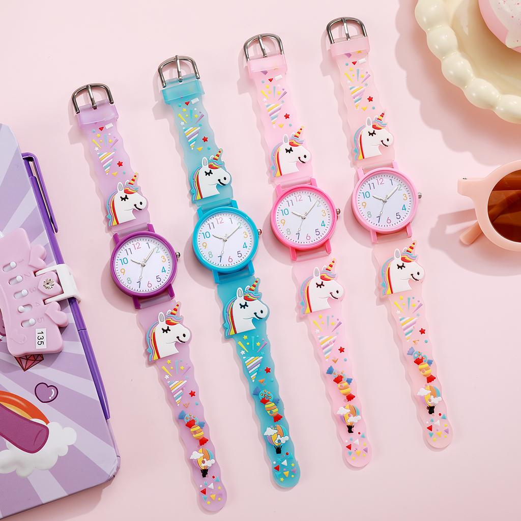 Adorable Candy Unicorn Kids' Watch with Colorful Dial, Ideal for Daily School Use, Birthday and Christmas Gifts