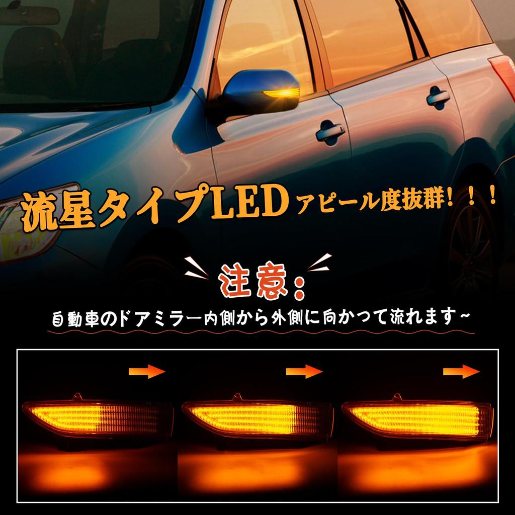 POPMOTORZ Subaru LED Flowing Door Mirrors for Forester Legacy and BMBR Door Side Mirrors with Flowing LED Turn Signals and Side Sequential Turn