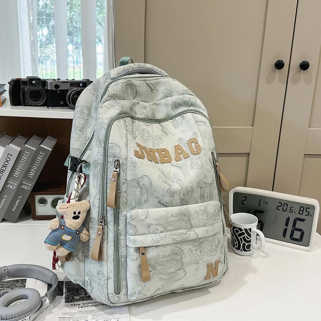 Schoolbag Burden Reduction School Bag Boys High School Students Large Capacity Backpack Junior High School Girls Printed College Students Leisure
