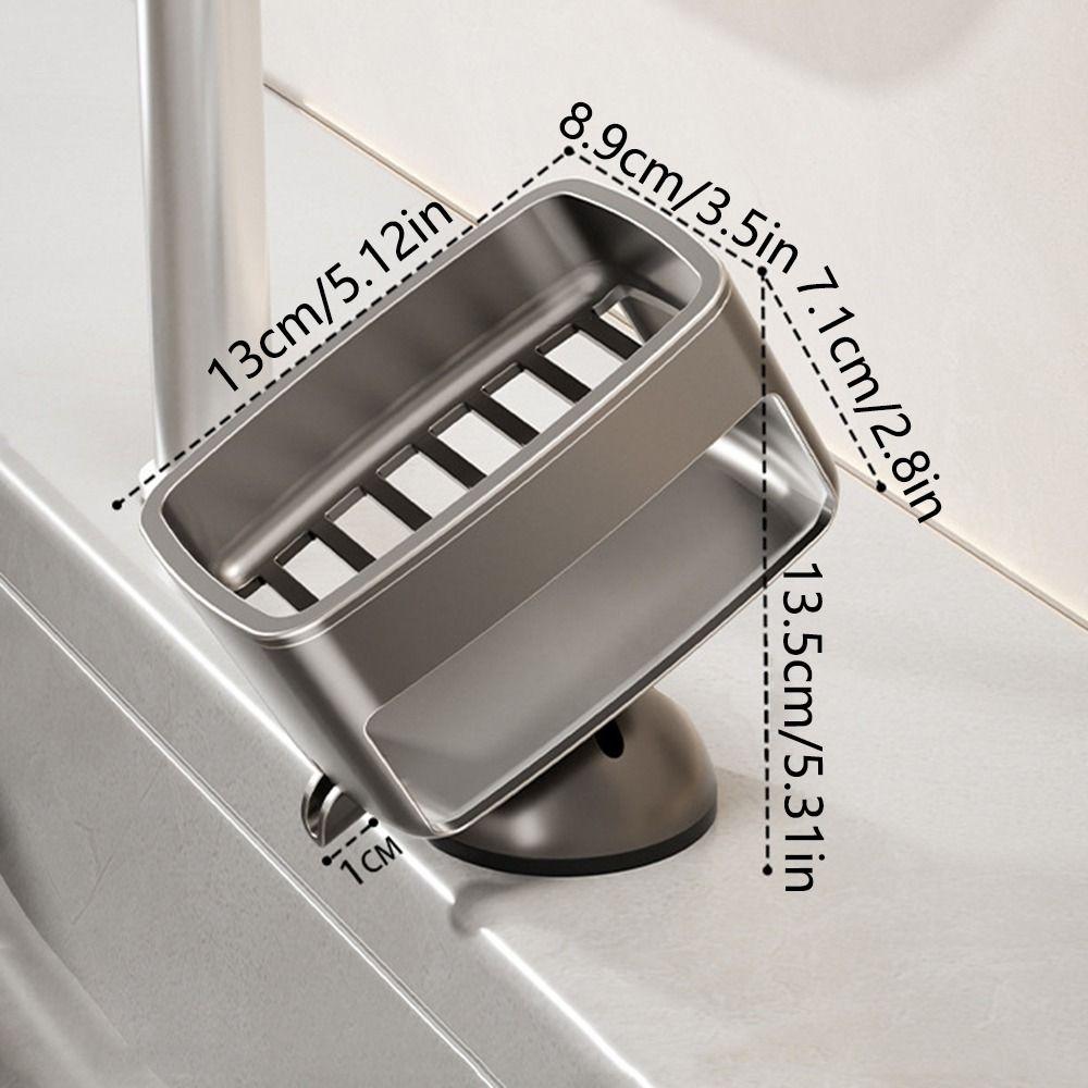 with Sponge Portable Soap Dish Self-Draining Laundry Soap Case Suction Cup Soap Holder  Kitchen