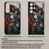 Dark Vintage Floral Pattern 2D Phone Case for Samsung S26 S25 S24 S23 S22 S21 S20 A55 A54 A53 A52Tempered Glass Protective Cover