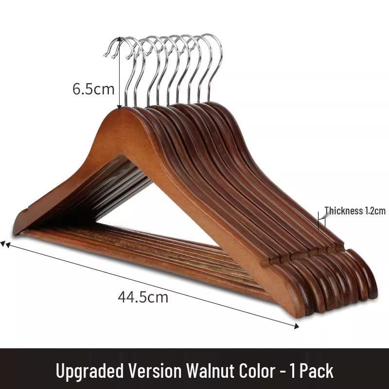 

High-end Non-slip Solid Wood Hanger for Women s Clothing - Mark-free & Thickened for Home and Store Use.