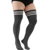 Striped Women Stockings Over Knee Long Socks Fashion Women Keep Warm Long Socks Black White Striped Hosiery