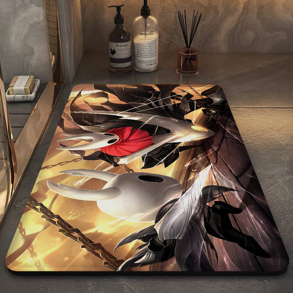 Hollow K-Knight Game Entrance Door Mat Washable Non-Slip Living Room Sofa Chairs Area Mat Kitchen Welcome Doormat