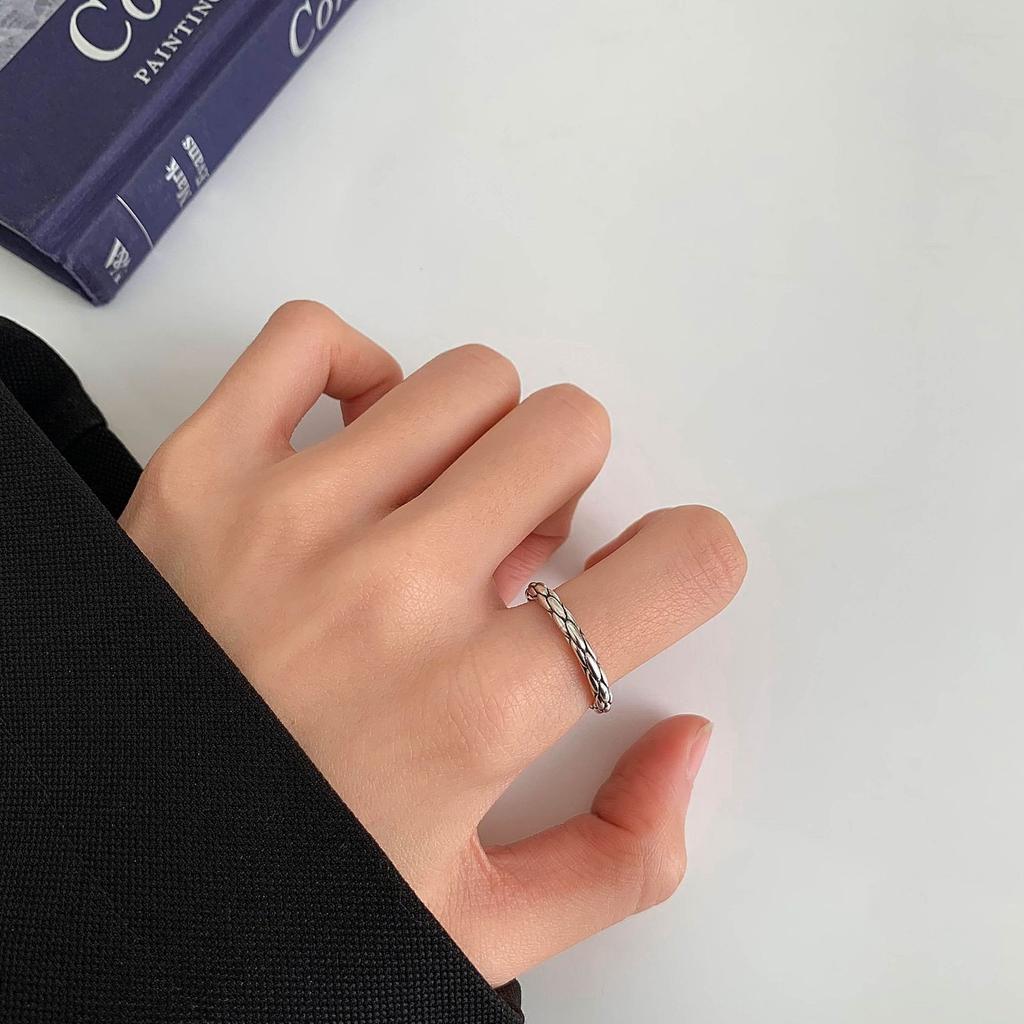 Vintage Combination Thin Ring Female Personality Hip Hop Niche Cold Wind Index Finger Ring