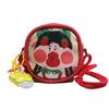Women's Cartoon Print Canvas Crossbody Bag with Cute Coin Purse