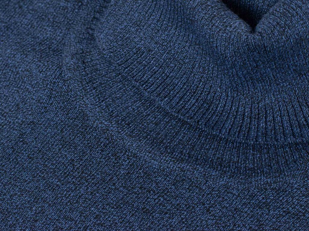 Men' Turtleneck Sweater - S8526 Dark Blue