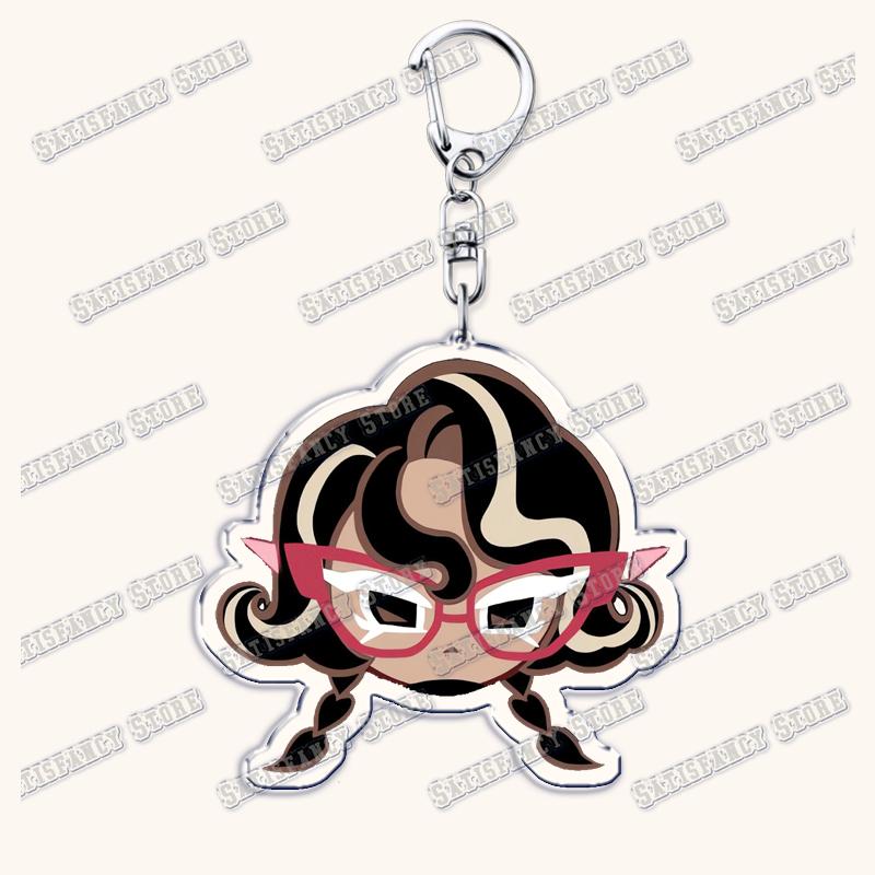 Süße Game Cookie Chibis Schlüsselanhänger für Accessoires Tasche Schatten Milch Reine Vanille Granatapfel Schlüsselringe Schmuck Fans Freunde Geschenke